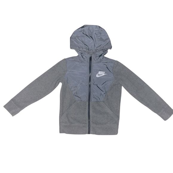 Nike Girls Gray Fleece Jacket - Picture 6 of 6